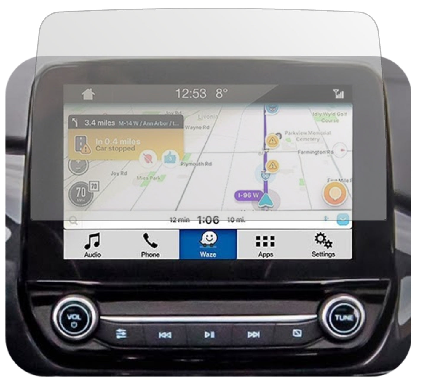 Display-Schutzfolie passend für Ford Kuga Touchscreen Display