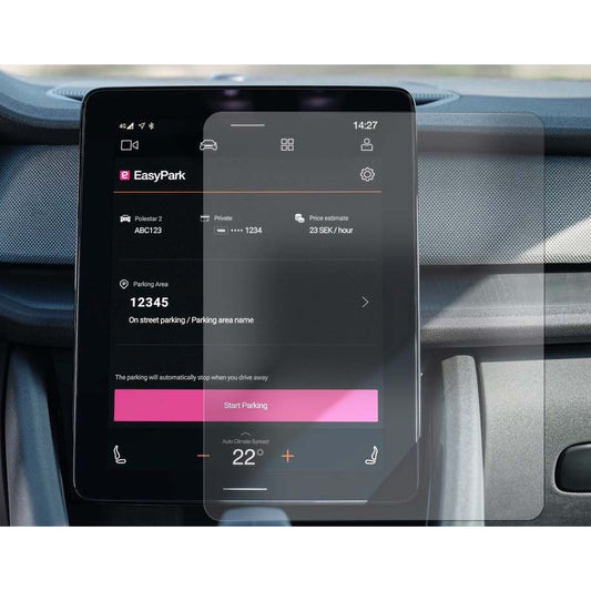 Polestar 2 Displayschutz-Folie passgenau für Polestar2 Touchscreen Display