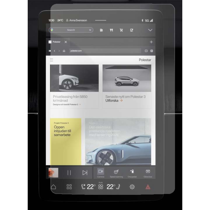 Polestar 3 Displayschutz-Folie passgenau für Polestar3 Touchscreen Display