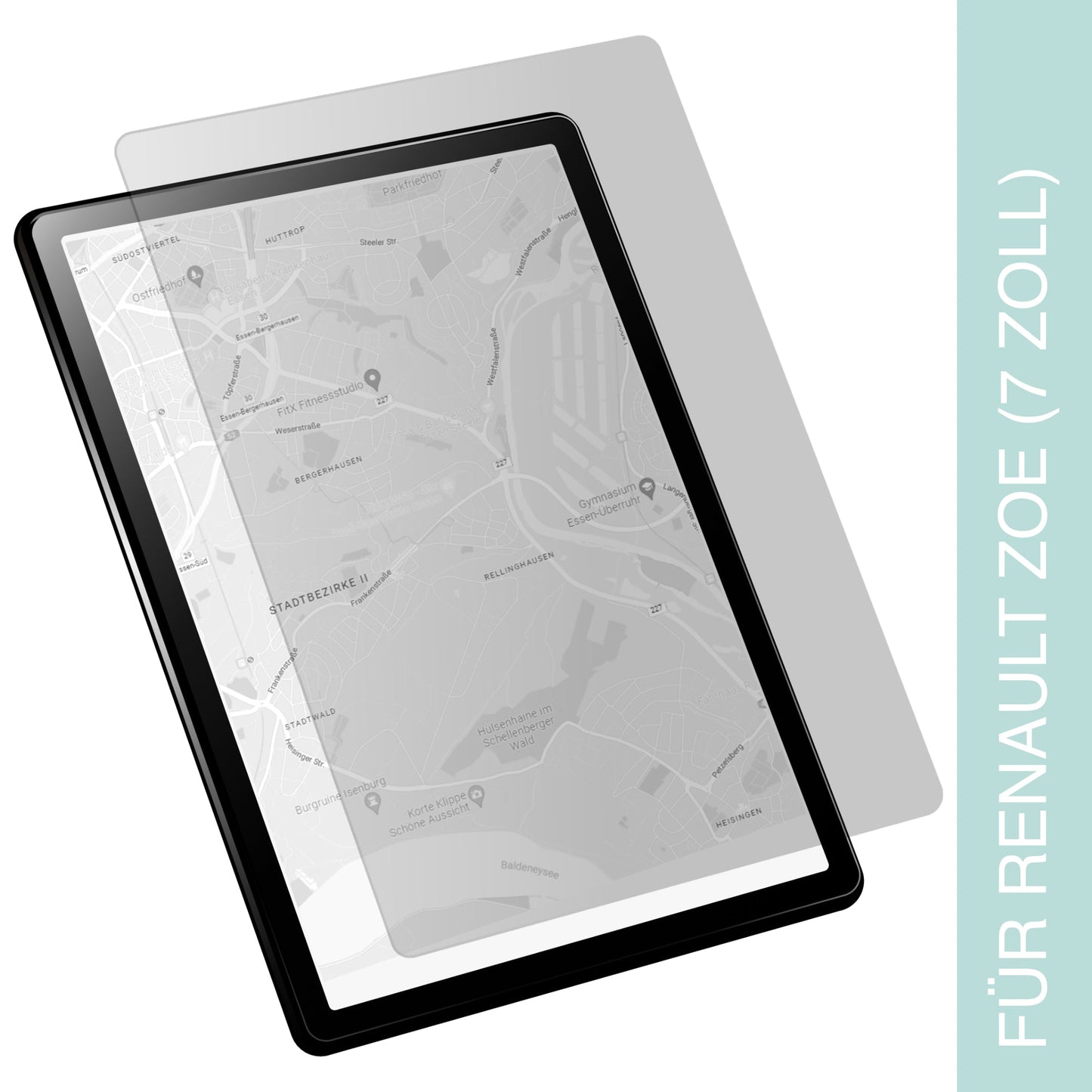 Display-Schutzfolie passend für Renault Zoe (7 Zoll Display) Touchscreen Display